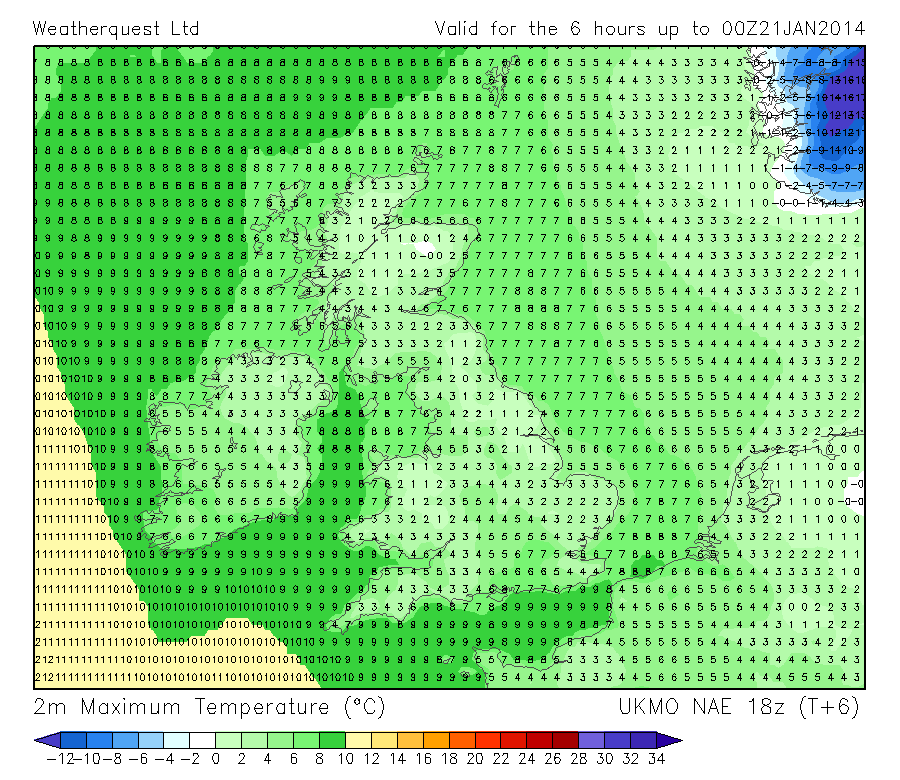 surface temp